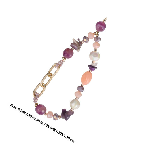 2Pcs Multi-Color Mobile Phone Chains Crystal Stone Decorative Straps 1