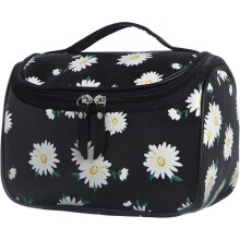 Cosmetic Bag, Large Makeup Bag Organizer Zipper Pouch for Makeup Brushes and Travel Accessories,Waterproof(black)