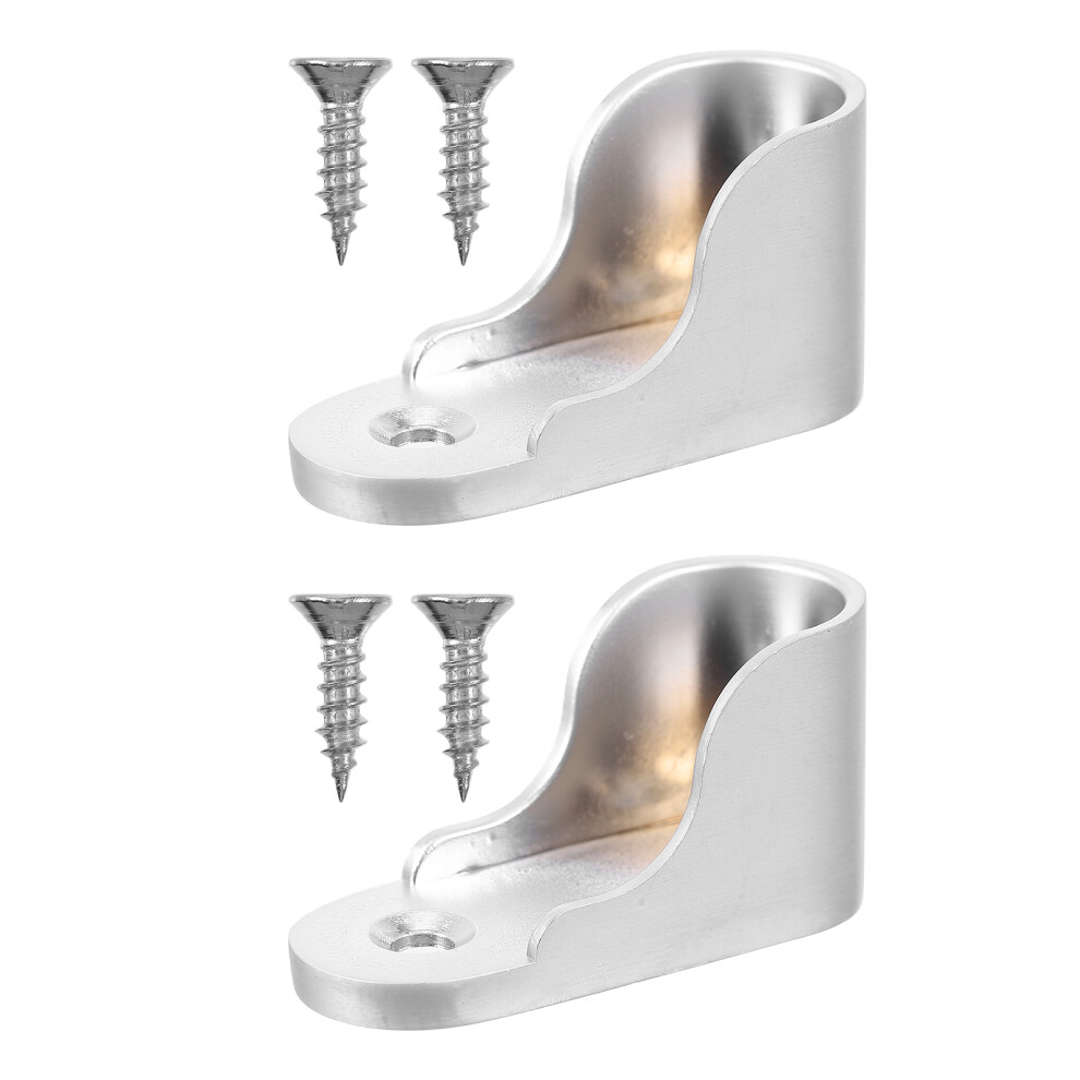 2 Pcs Closet Pole Socket Rod Extender Heavy Duty Bracket Support 3293155598226