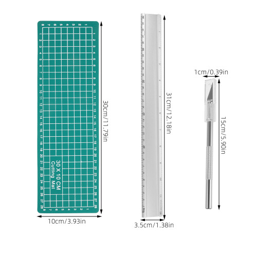 1Ensemble Tapis À Découper Vert En Caoutchouc Longue Durée 1
