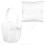 2 Pcs Ring Pillow And Flower Basket Wedding Supply Bride White 1