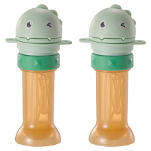 2 lekvrije waterfles met tuit en rietje