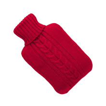 Knitted Hot Water Bottle Cover Rood Comfortabel En Stijlvol