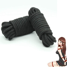 Bondage Hemp Ropes Multifunction Role-Playing Rope For Beginners Black Handmade BDSM Gear Leather Belt Handcuffs