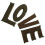 decorativa p/ carro de c/ flor artificial e letras love 1