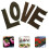 decorativa p/ carro de c/ flor artificial e letras love 10