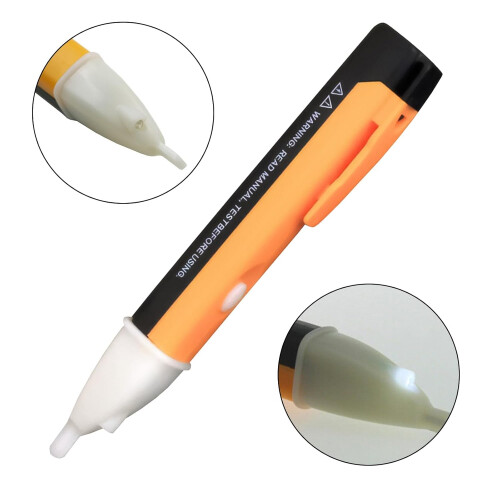 Non Contact Voltage Tester Pen 2-Pack, 90-1000V Range, Buzzer Alarm, Model 1AC-D, LED Flashlight, Adjustable Sensitivity 1
