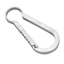 Titanium-Schlüsselring mit Verriegelbarem Karabiner für Outdoor-Wandern & Sportzubehör