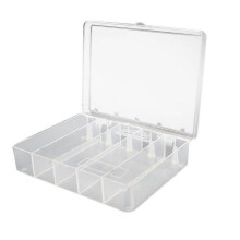 camping shovel  Clear Plastic Fishing Bait Hook Tackle Storage Box Case Container 5 Compartments