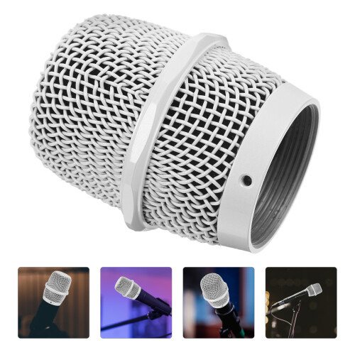 1Wit Metalen Microfoon Mesh Grille Vervangend Onderdeel Voor Mic 2