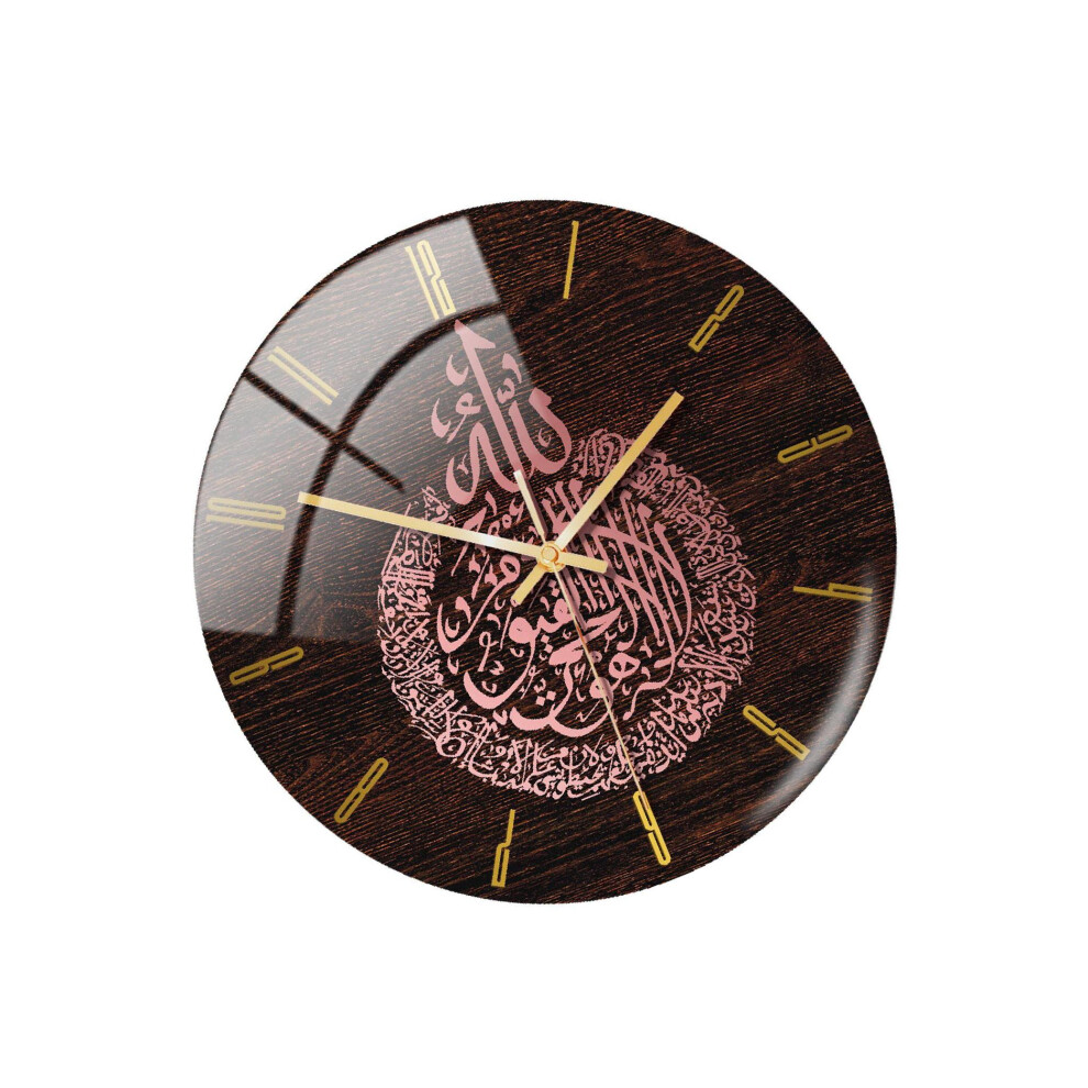 (Rose Golden, 30cm) Muslim Wall Clock Non Ticking Mute Quartz for Ramadan Decor-image-OPC-PKR9XBG-NEW