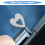100Pcs Silver Heart-Shaped Sim Ejector Pins for Phone Sim Card Removal 8