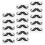 16Pièces Stickers Cire Autoadhésifs Retrait Poils Nez Noir PP 1
