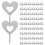 100Pcs Silver Heart-Shaped Sim Ejector Pins for Phone Sim Card Removal 9