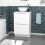 NES Home Nes Home White 500mm Bathroom Freestanding Vanity Unit With Round Ceramic Basin 1