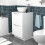 NES Home Nes Home White 500mm Bathroom Freestanding Vanity Unit With Round Ceramic Basin 2