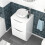 NES Home Nes Home White 500mm Bathroom Freestanding Vanity Unit With Round Ceramic Basin 3