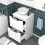 NES Home Nes Home White 500mm Bathroom Freestanding Vanity Unit With Round Ceramic Basin 4