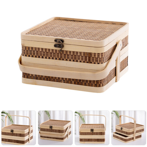 Woven Basket With Handle For Wedding Barbecue Storage Fruit 2