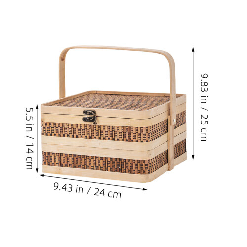 Woven Basket With Handle For Wedding Barbecue Storage Fruit 1