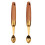 2Pcs Wooden Handle Fruit Digging Spoons Assorted Color Kitchen Gadget 1