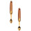 2Pcs Wooden Handle Fruit Digging Spoons Assorted Color Kitchen Gadget 6