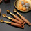 2Pcs Wooden Handle Fruit Digging Spoons Assorted Color Kitchen Gadget 11