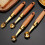 2Pcs Wooden Handle Fruit Digging Spoons Assorted Color Kitchen Gadget 8