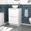 NES Home Nes Home White 500mm Bathroom Freestanding Vanity Unit With Round Ceramic Basin 6
