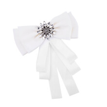Brooch Collar Decoration Black Bowtie Women Western Ties