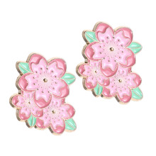 Cute Pink Floral Brooch Pins Craftsmanship For Decor 2pcs