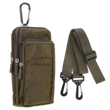 1Stk Praktische Grüne Nylon Handytasche Casual Phone Waist Bag