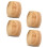 4pcs round bamboo toothbrush holders bases 4
