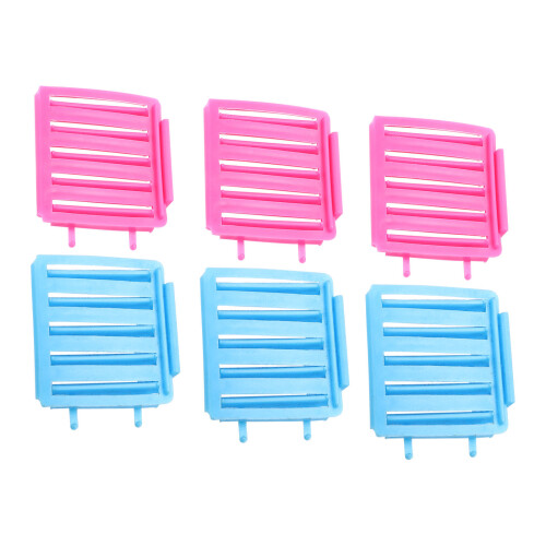 6Sets Hair Styling Roller Clips Practical Curlers for Women Multicolor