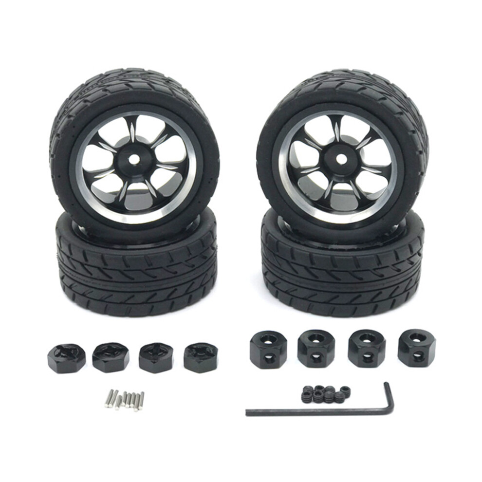 (Black) Durable Wheel Rims Tyre For 1/12 12428 Crawler Wear-resistant RC Car-image-OPC-PKRBBJR-NEW