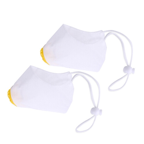 2Pcs Breathable Dog Protective Masks White Comfortable Pet Face Covers 1