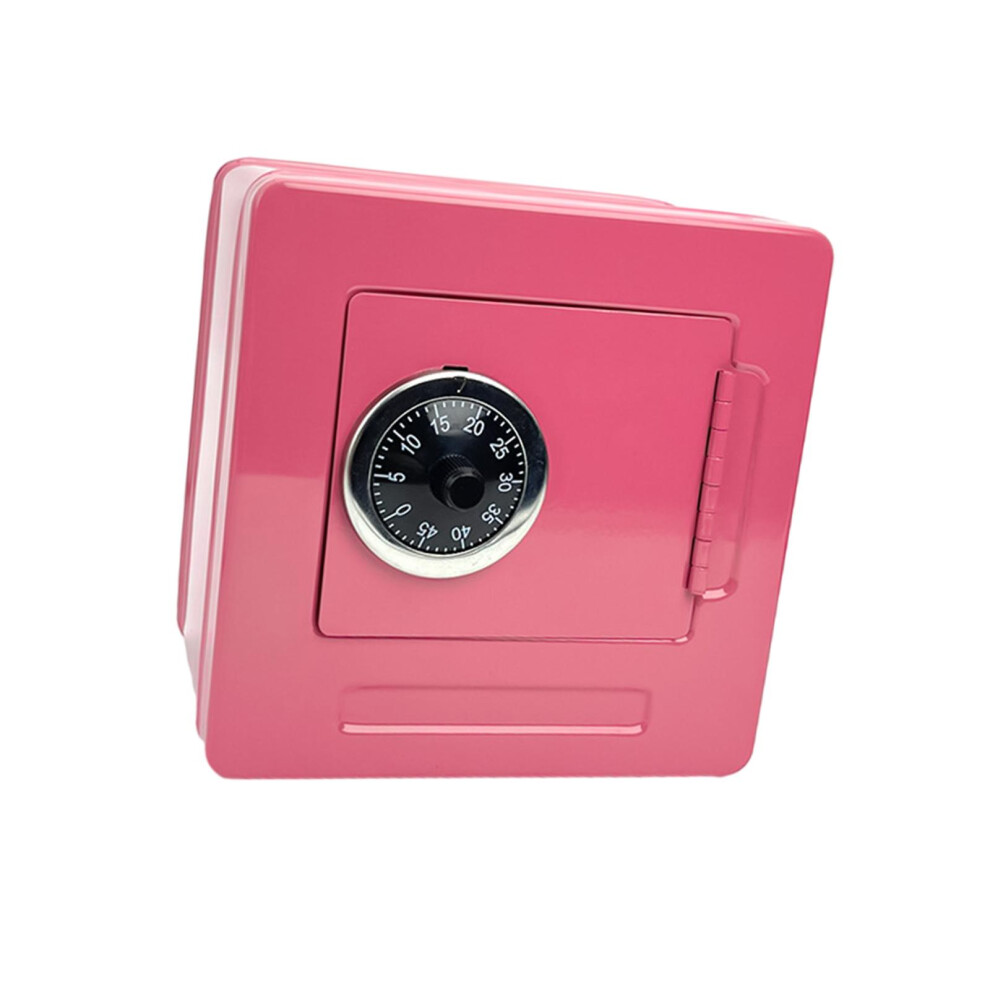 Kids Piggy Bank With Rotating Code Lock Modern For Financial Pink