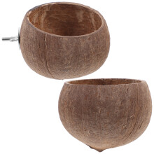 2 kokoschelpvoerbakjes hamster, - en broednest