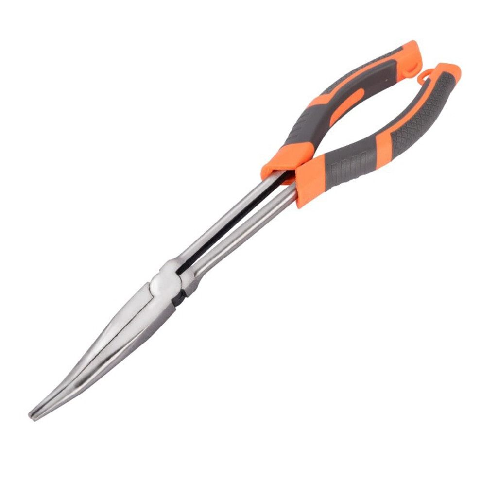 Alloy Steel 11Inch Long Handle Pointed Nose Pliers For Precision Work In Tight Space, 25-Degree Small Bend 9016109091253