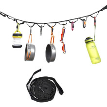 camping accessories Black Outdoor Tent Storage Hanging Rope Convenient Camping for Multiple People Clothesline Outdoor Miscellaneous Straps Hanging Be