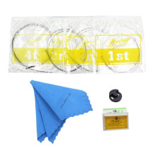 4-in-1 Cello-Saitensatz, Rosin, Dämpfer & Reinigungsset