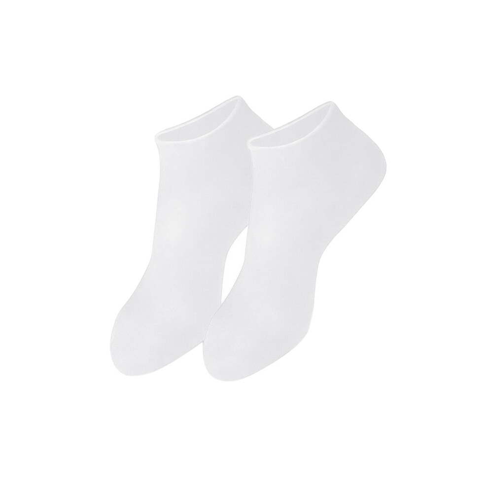(White, L) Silicone Gel Socks For Toe Protection Ultra-Soft And Flexible Care 654023827177