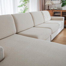 (Light Brown, 2 Seater) Solid Color Sofa Cover, 1 Count Modern Simple Non-slip Sofa Slipcover, Sofa Protector for Home Living Room, Home Decor