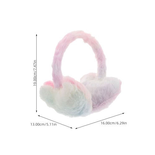 Écharpe Cache-Oreilles En Peluche Multicolore Pliable Chaud 1