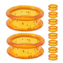 10pcs yellow silicone finger protector rings for shears scissors