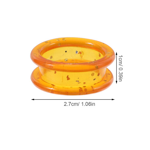 10pcs yellow silicone finger protector rings for shears scissors 1