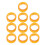 10pcs yellow silicone finger protector rings for shears scissors 11