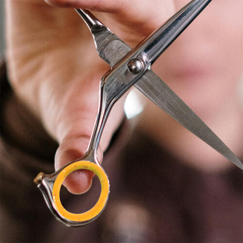 10pcs yellow silicone finger protector rings for shears scissors 2