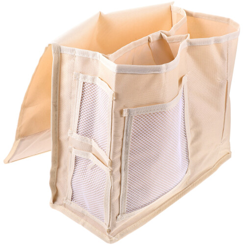 Bed Pockets Bedside Storage Beige 1pcs 17.3x9.3x4.3in 2