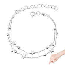 s925 sterling silber armband mit stern-design für frauen
